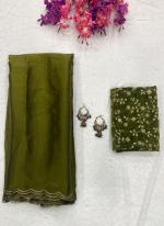 Jimmy Choo Mehendi Casual Wear Embroidery Work Saree